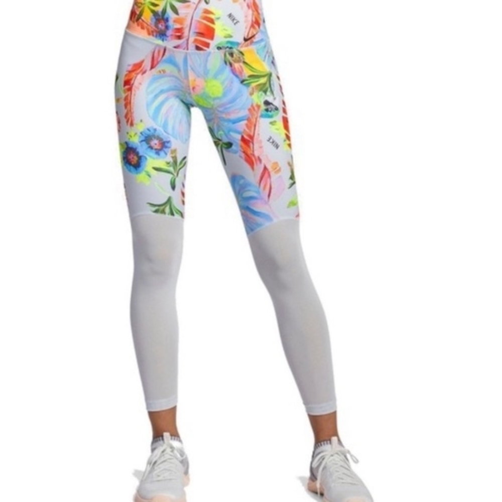 Nike Dri-FIT Tropical Mesh Print Leggings